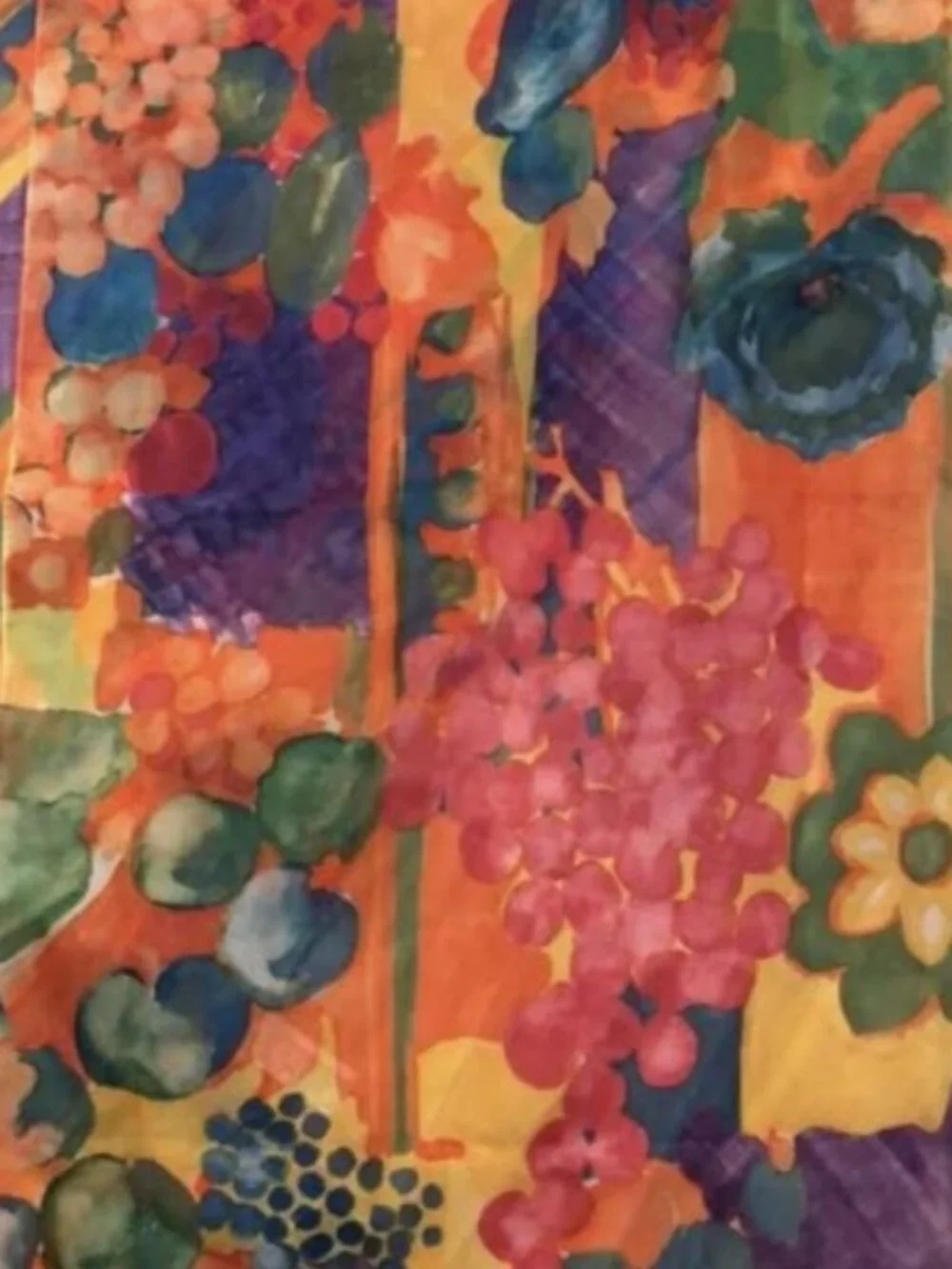 Floral and Fruit Scarf Italian